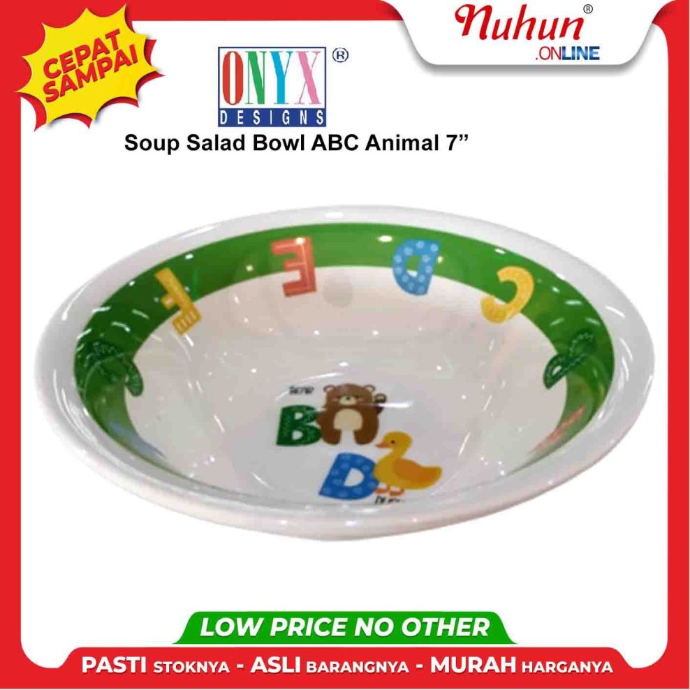 ONYX Soup Salad Bowl ABC Animal (7 inch)