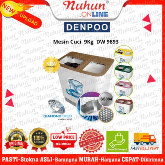 Denpo Mesin Cuci Semi Otomatis DW-9893 PLATINA