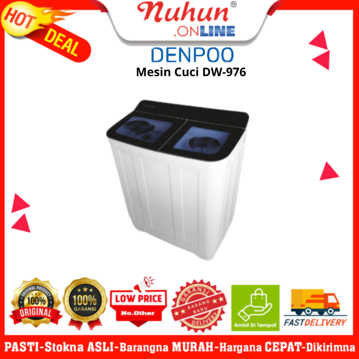Denpoo Mesin Cuci 2 tabung DW-976 7kg