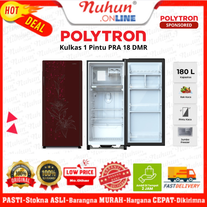 Polytron Kulkas 1 Pintu PRA 18 DMR 180 Liter