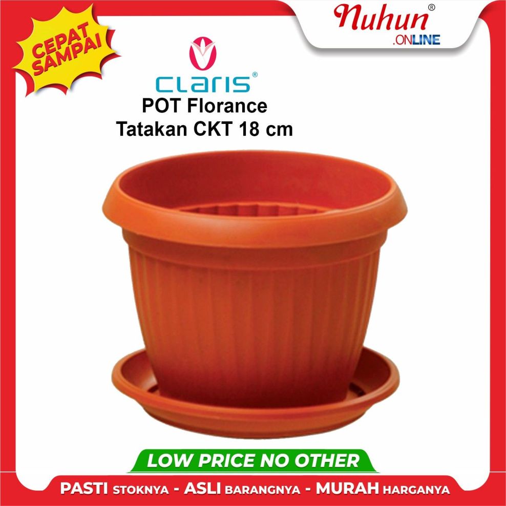 Claris POT Florance+Tatakan CKT, 18 cm