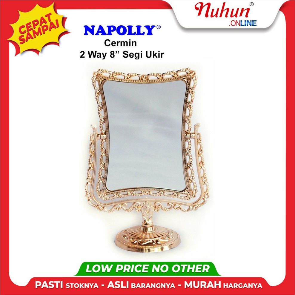 Napolly Cermin 2 Way 8inch Sg ukir