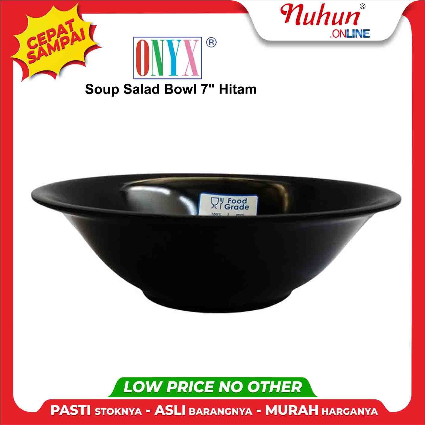 ONYX Soup Salad Bowl /Hitam (7 inch)