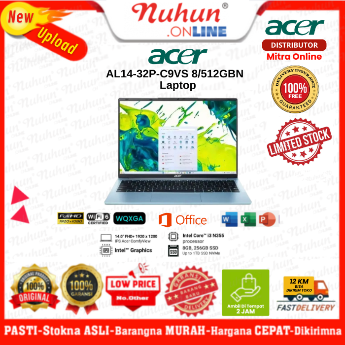 Acer Laptop AL14-37P-38NN 8/256GB
