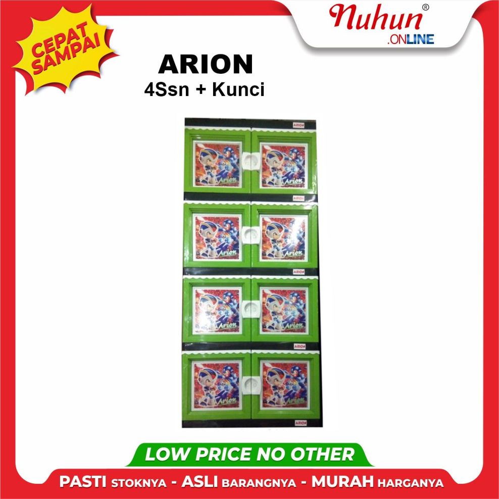 Arion Lemari Plastik 4 Susun + Kunci