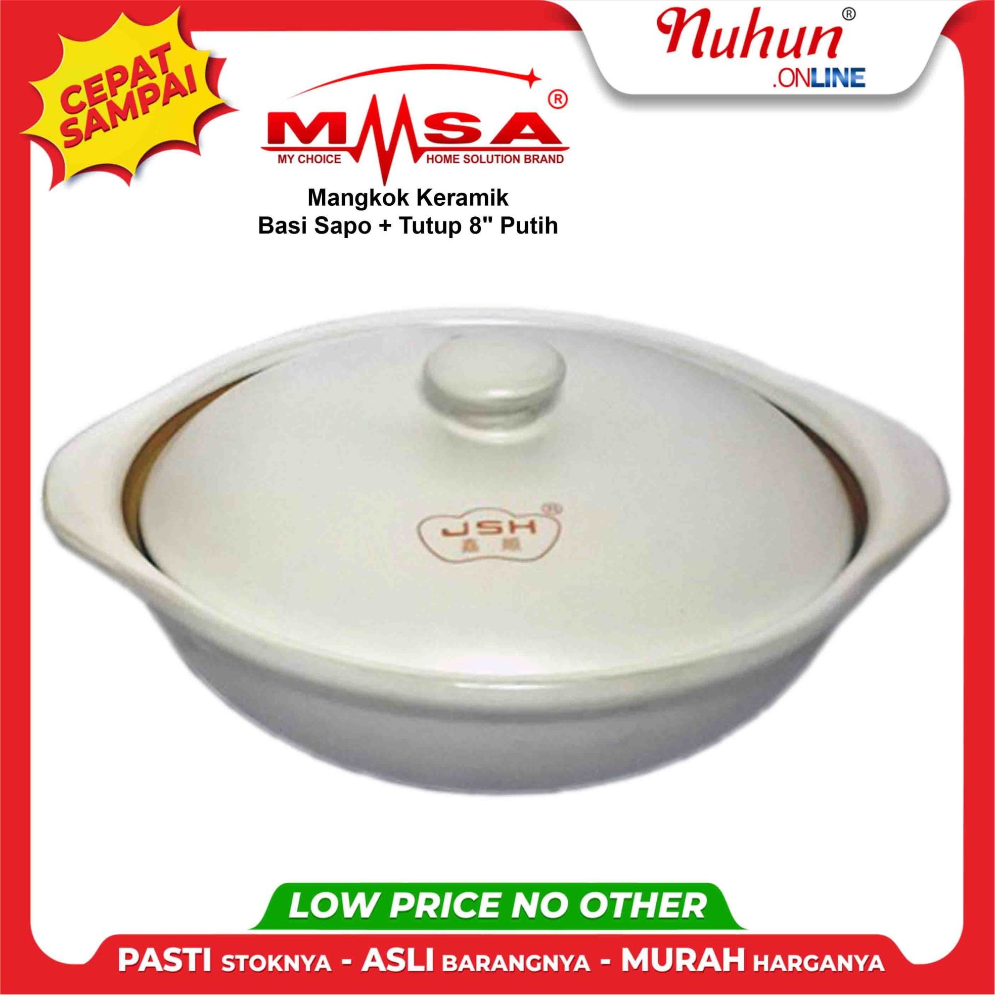 MSA Mangkuk Kramik Basi Sapo Plus Tutup 8inch PTH