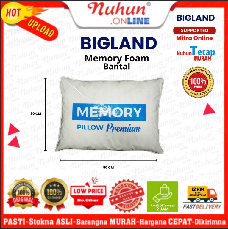 BIGLAND Bantal Bigland Memory Foam