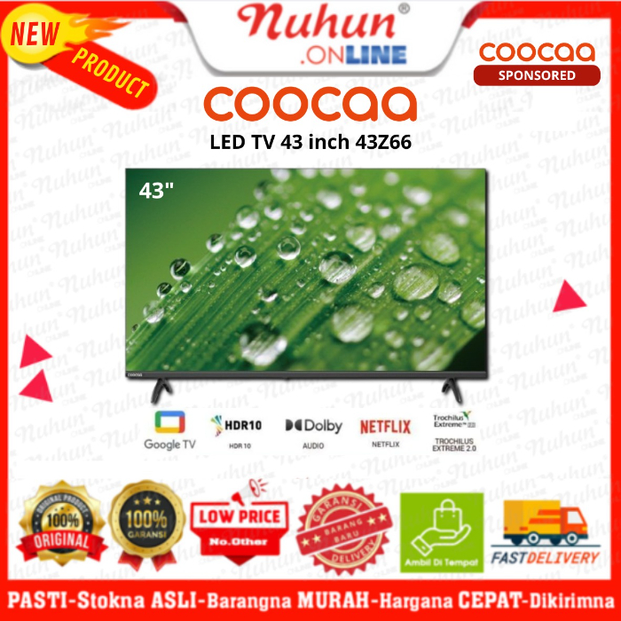 Coocaa Smart Google LED TV 43Z66 2K 43 Inch