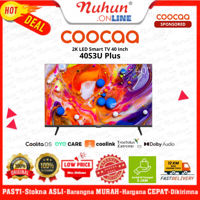 Coocaa Smart TV 2K LED 40S3U Plus