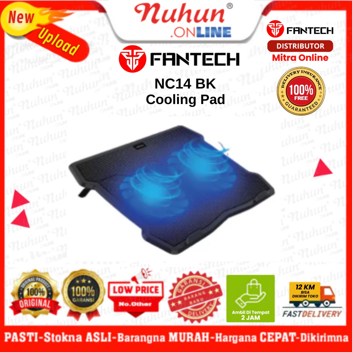 Fantech Cooling Pad RGB Laptop NC14 BK