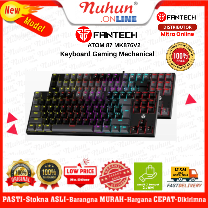 Fantech Keyboard Gaming MK876V2 Atom 87 Mechanical