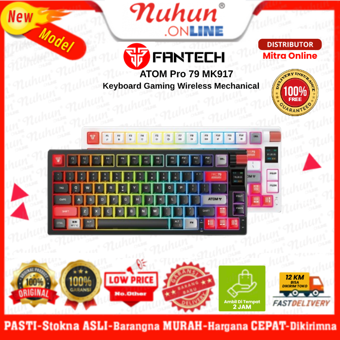 Fantech Keyboard Gaming MK917 Atom 79 Mechanical Wireless
