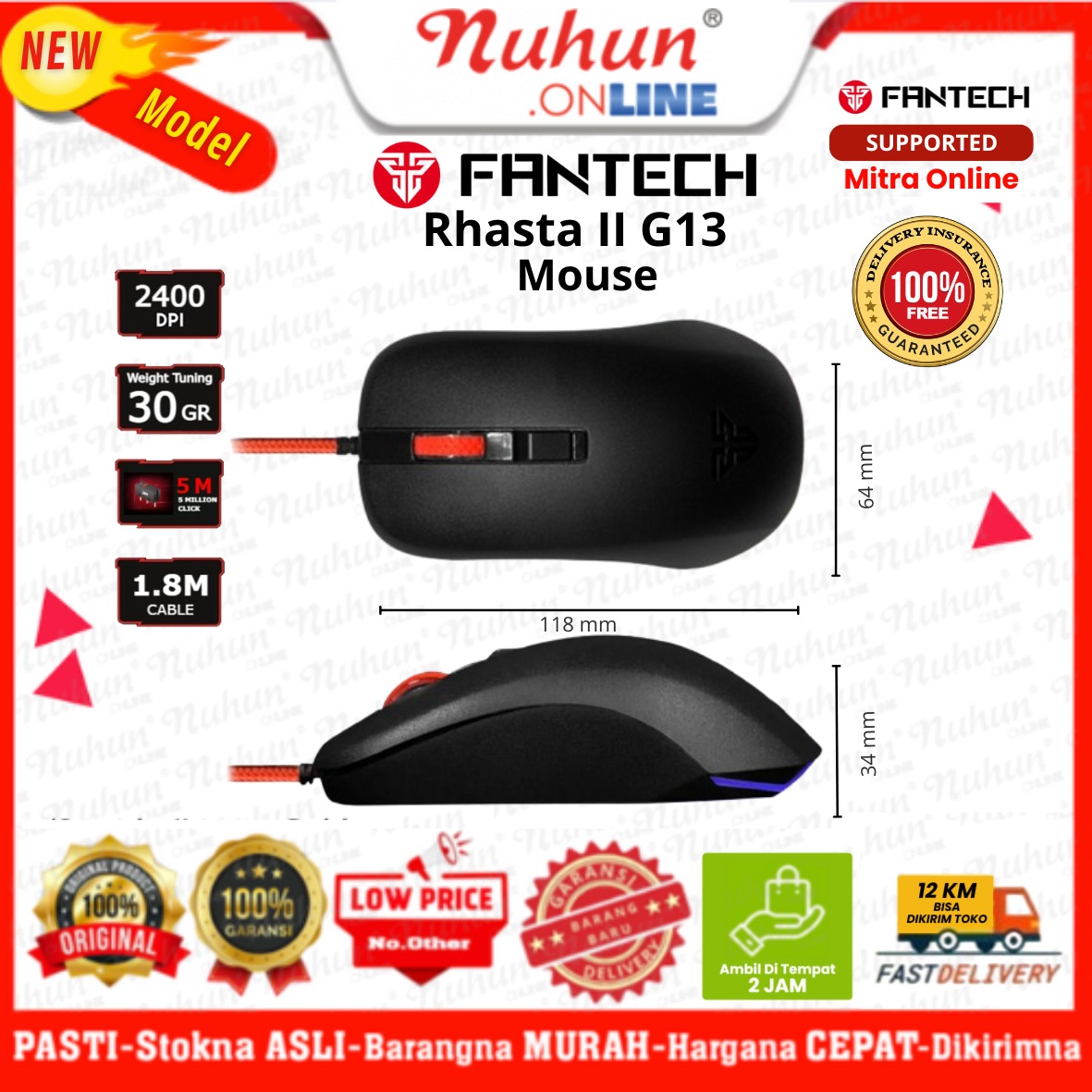 Fantech Mouse Gaming Rashata II G13