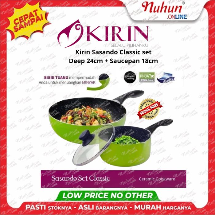 Kirin Sasando Classic set Deep 24cm + Saucepan 18cm