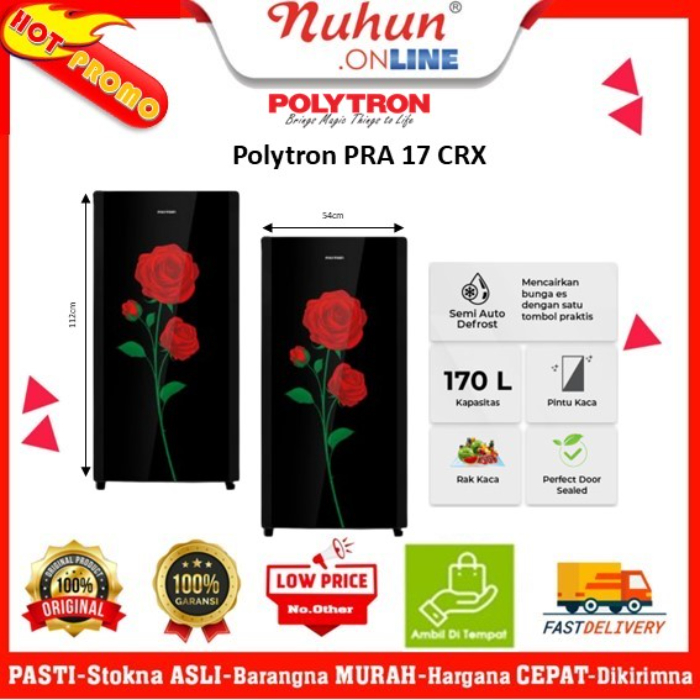 POLYTRON Kulkas 1 Pintu PRA 17 CRX 170L