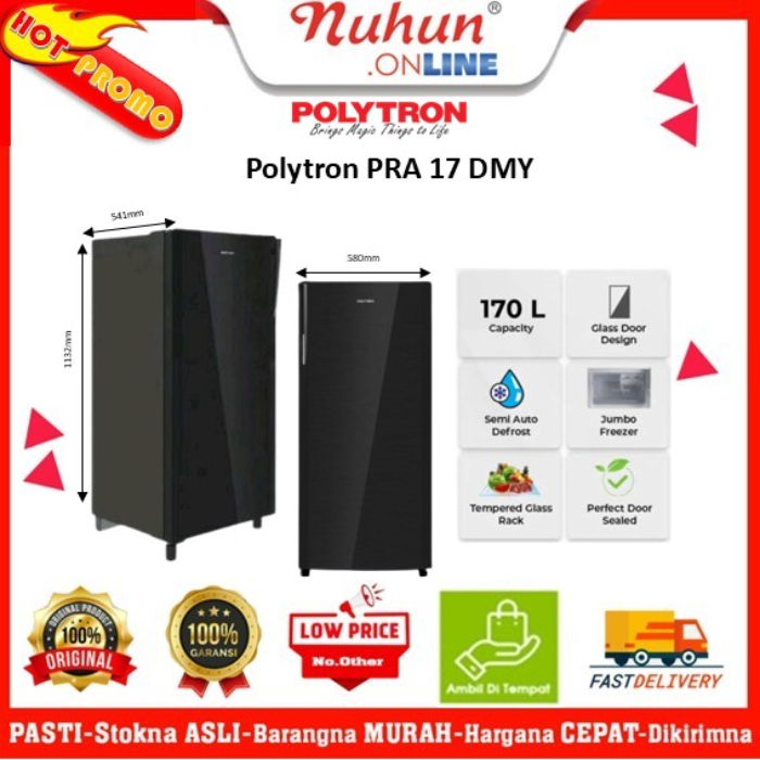 Polytron Kulkas 1 Pintu PRA 17 DMY 170L