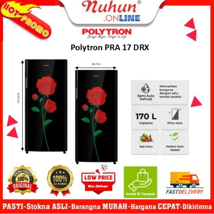 Polytron Kulkas 1 Pintu PRA 17 DRX 170L