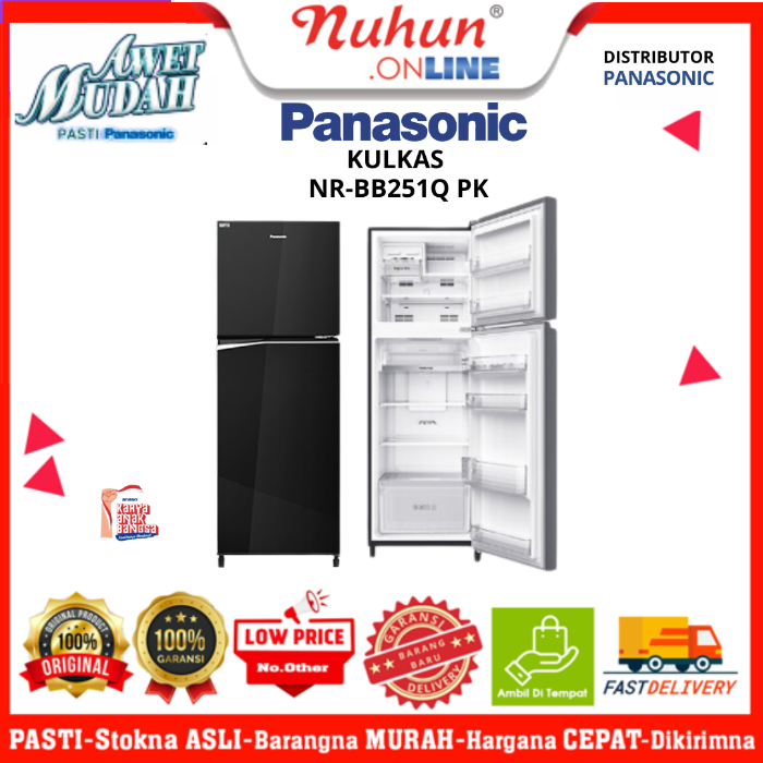 Panasonic Kulkas 2 Pintu NR-BB251Q PK