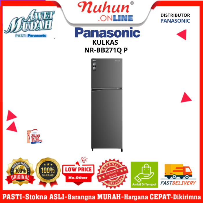 Panasonic Kulkas 2 Pintu NR-BB271Q P
