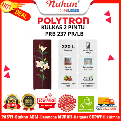 Polytron Kulkas 2 Pintu PRB 237 PR/LB