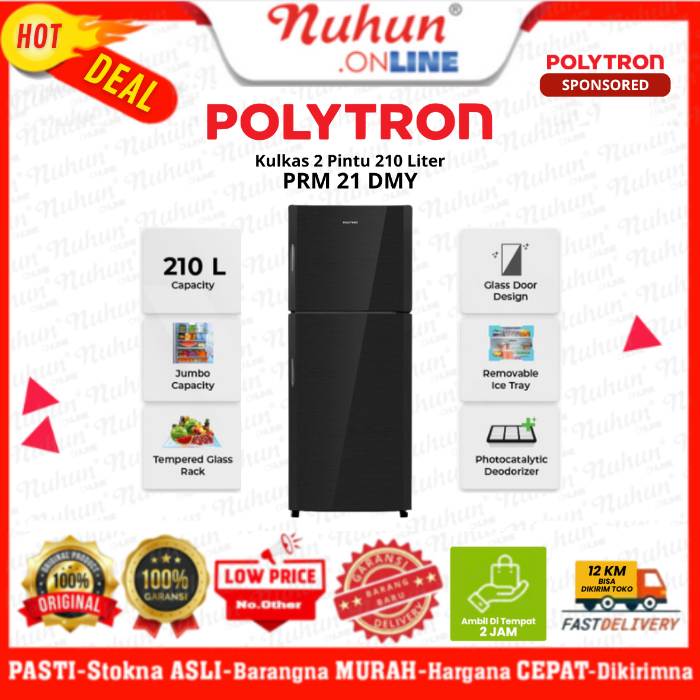 POLYTRON Kulkas 2 Pintu PRM 21 DMY