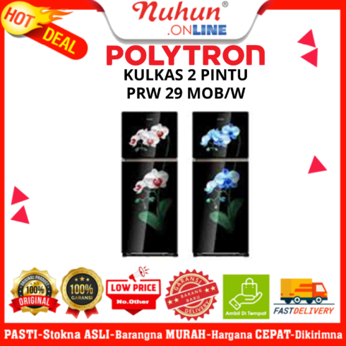 Polytron Kulkas 2 Pintu PRW 29 MOB/W
