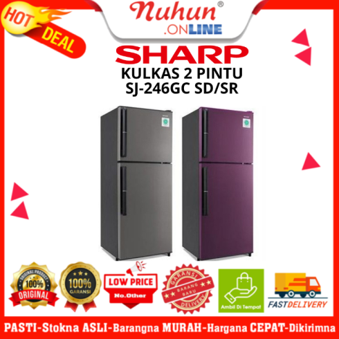 Sharp Kulkas 2 Pintu SJ-246GC SD/SR