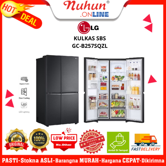 LG Kulkas 4 Pintu Side By Side GC-B257SQZL