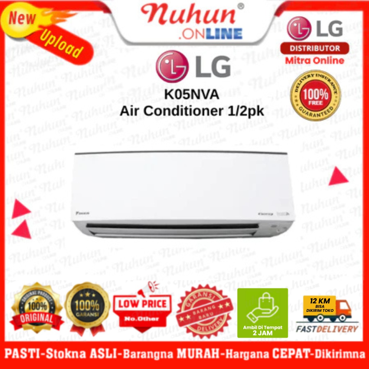 LG Air Conditioner DualCool Inverter 1/2PK KO5NVA Terminator Basic