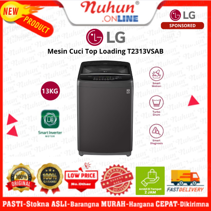 LG Mesin Cuci 1 Tabung Top Loading T2313VSAB 13kg