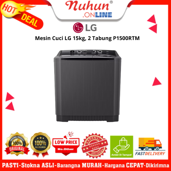 LG Mesin Cuci 2 Tabung P1500RTM