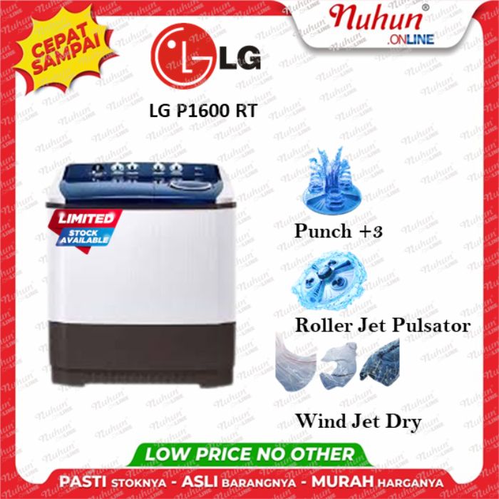 LG Mesin Cuci 2 Tabung P1600 RT