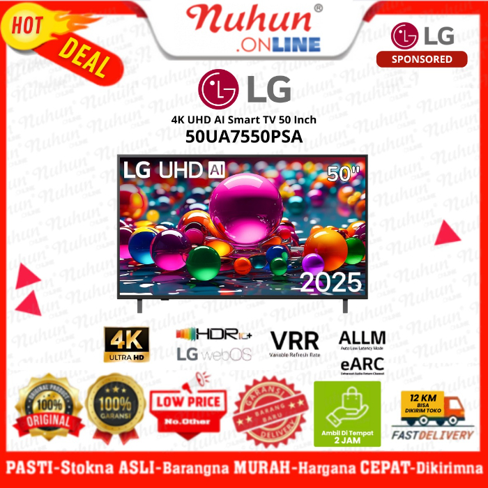 LG Smart TV 50 Inch 4K UHD 50UA7550PSA