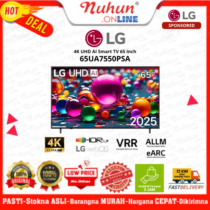 LG Smart TV 65 Inch 4K UHD 65UA7550PSA