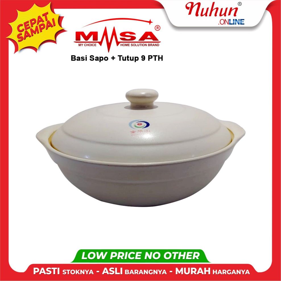 Mangkok Basi Sapo 9inch PTH plus tutup