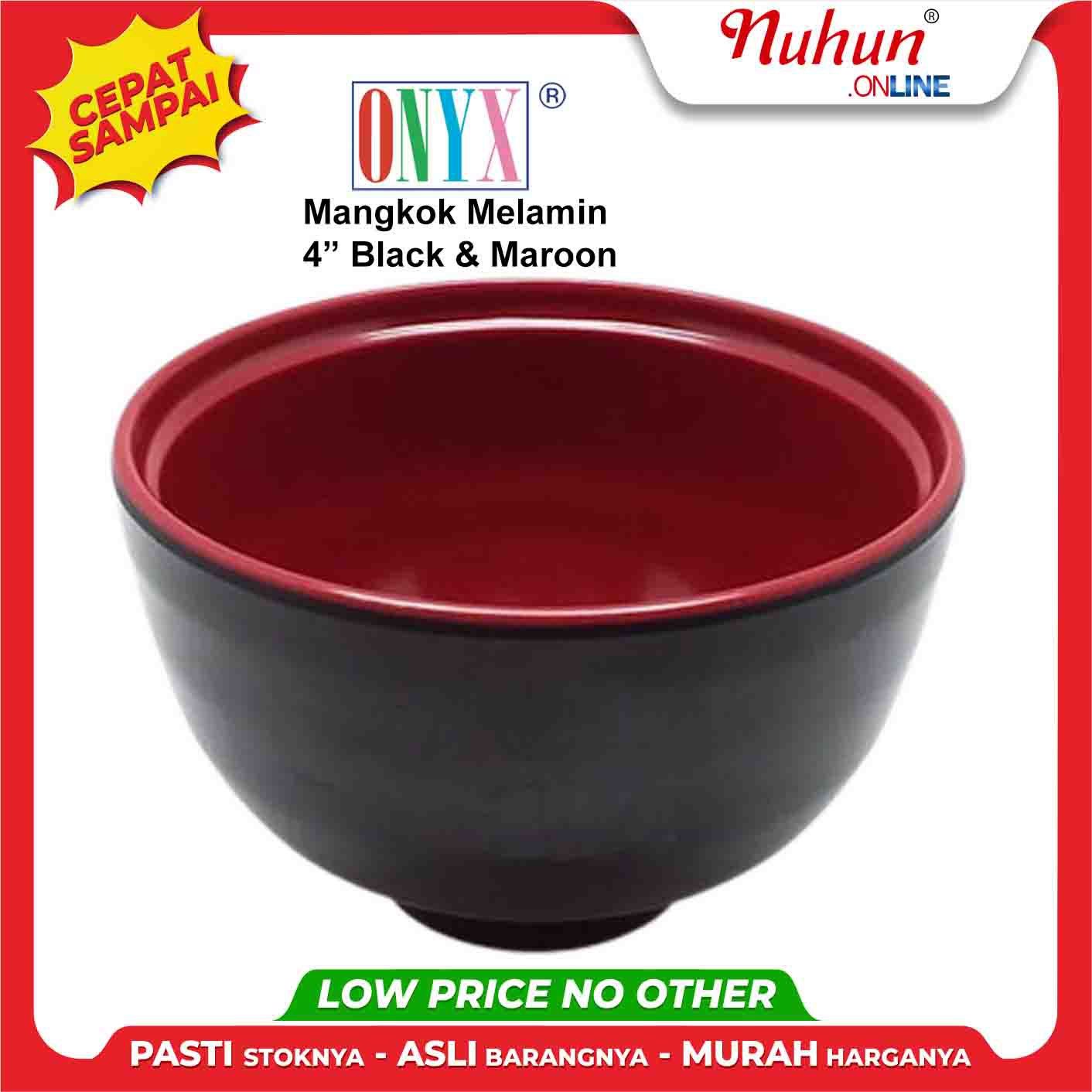 Mangkok Melamin 4" Blk & Mrn