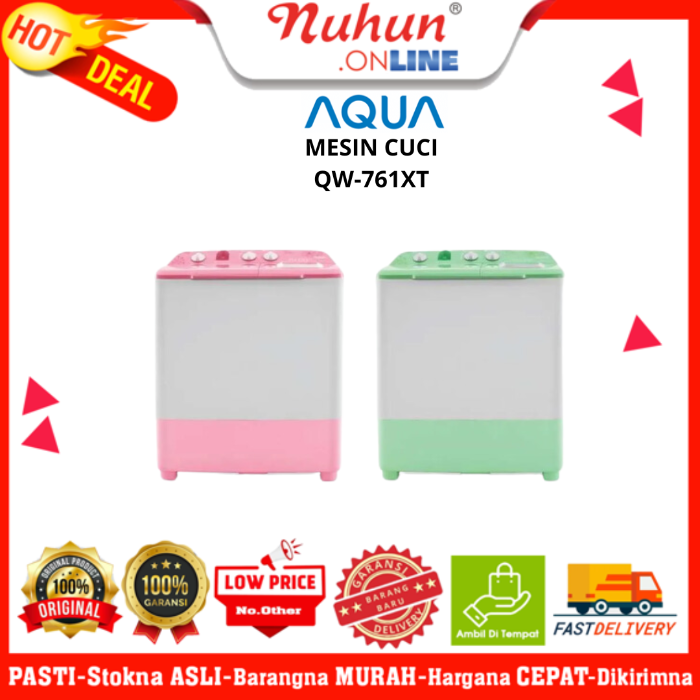 Aqua Mesin Cuci 2 tabung QW-761XT (7kg)