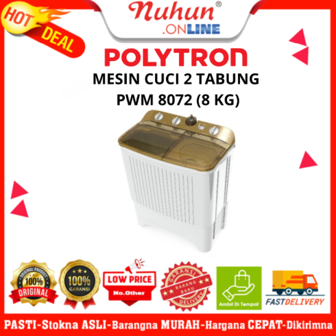 Polytron Primadona Giant 2 Tabung 8 Kg PWM 8072