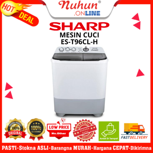 Sharp Mesin Cuci 2 Tabung ES-T96 CL-H