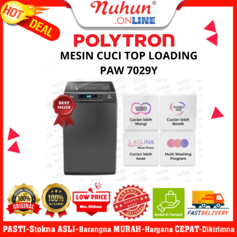 Polytron Mesin Cuci Top Loading PAW 7029Y