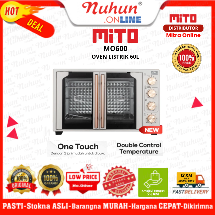 Mito Oven Listrik MO600 Double Control Temperatur 60L