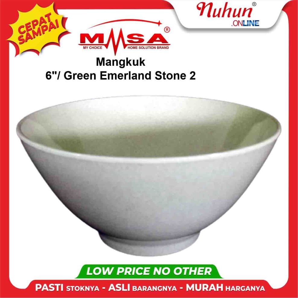 MSA Mangkuk 6inch Green Emerland Stone2