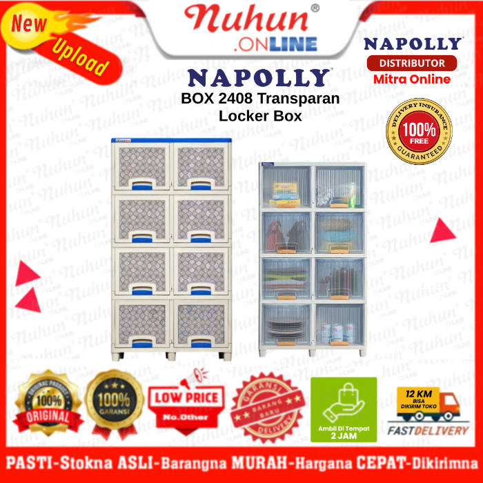 Napolly Locker Box 2408 Transparan Original