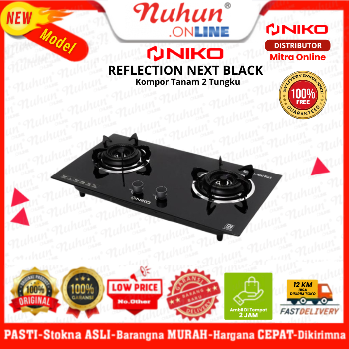 Niko Kompor Tanam 2 Tungku Reflection Next Black