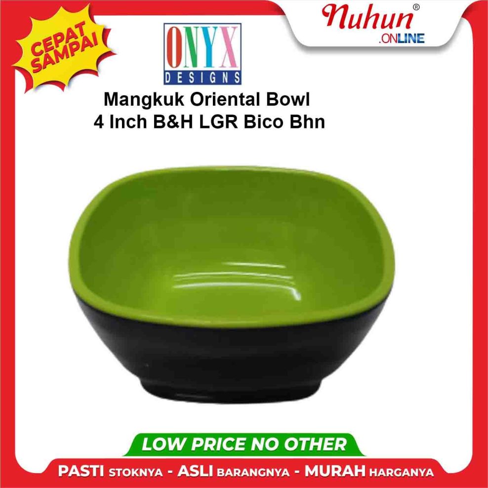 ONYX Oriental Square Bowl (4 inch) B&H LGR Bico Bhn