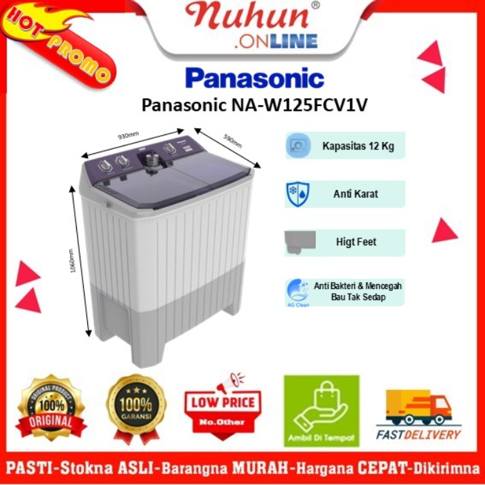 Panasonic Mesin Cuci 2 Tabung NA-W125FCV1V