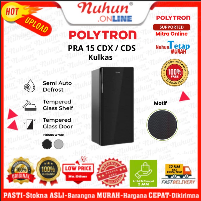 POLYTRON Kulkas PRA 15 CDX / CDS 150 L