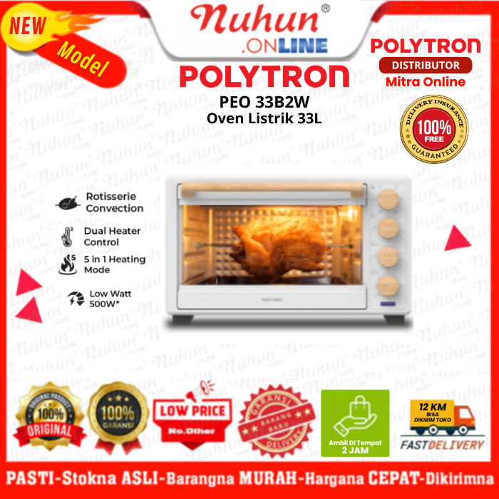 Polytron Oven Listrik PEO 33B2W 33 Liter
