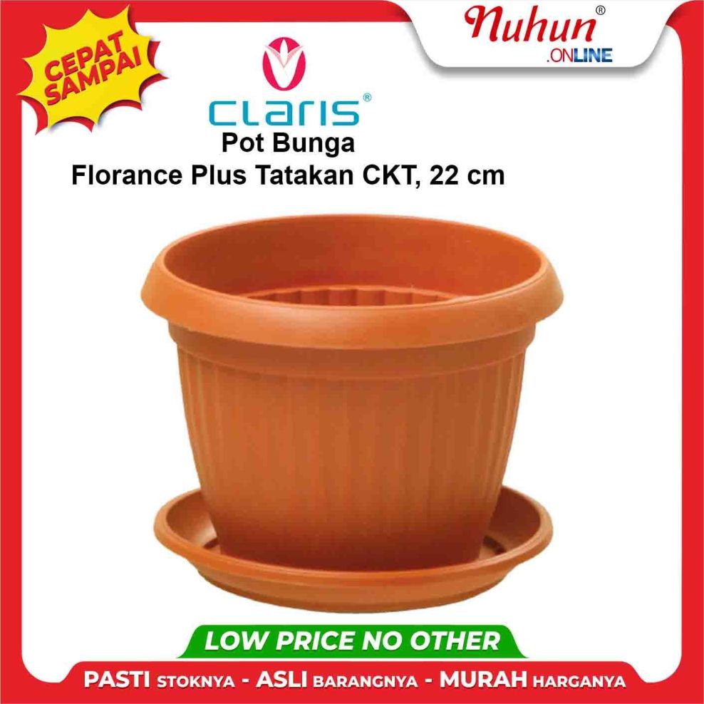 Claris POT Florance+Tatakan CKT, 22 cm