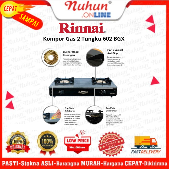 Rinnai Kompor 2 Tungku 602 BGX